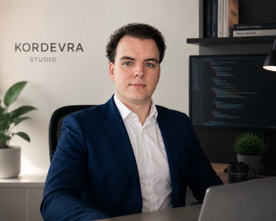 Ivan, founder and lead developer of Kordevra Studio, at his desk